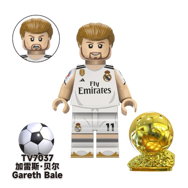 Fodboldserie stjerne VM-kamp minifigurer børnelegetøj samling byggeklodser pose TV7035