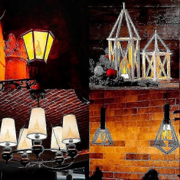 E14 LED-liekkilamppu 3W 3 tilaa koristevalaistus 4 kpl