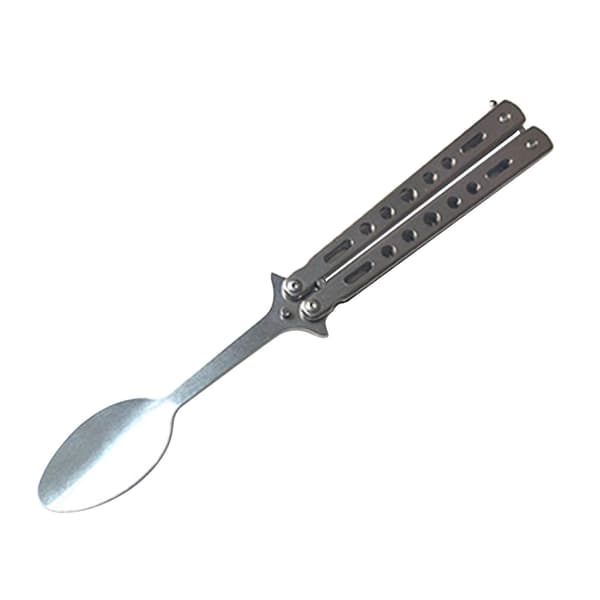 Fjärilsöppnad sked Bbq bestick redskap grill resa C