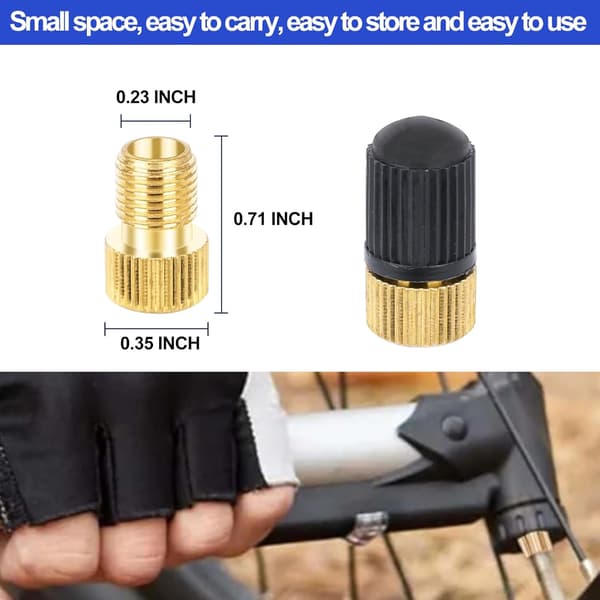Presta till Schrader Ventiladapter Mässing Cykeldäck Pump Konverteringskit För Standard Luftpumpar Och Kompressorer 8-Delars Set