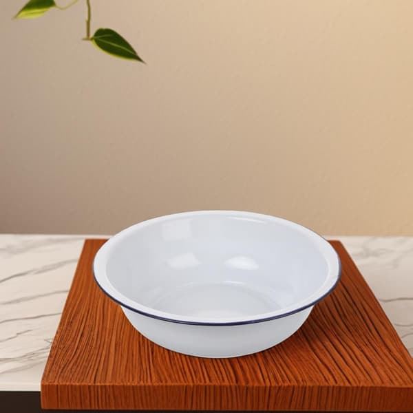 Old-fashioned Enamel Mixing and Salad Bowl Large Capacity 28 cm