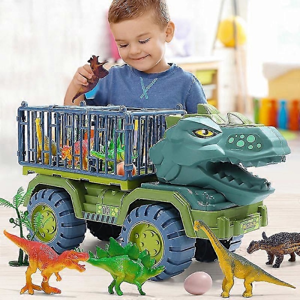 Barns dinosaurieleksaksbil stor ingenjörsbil lastbilsleksak present