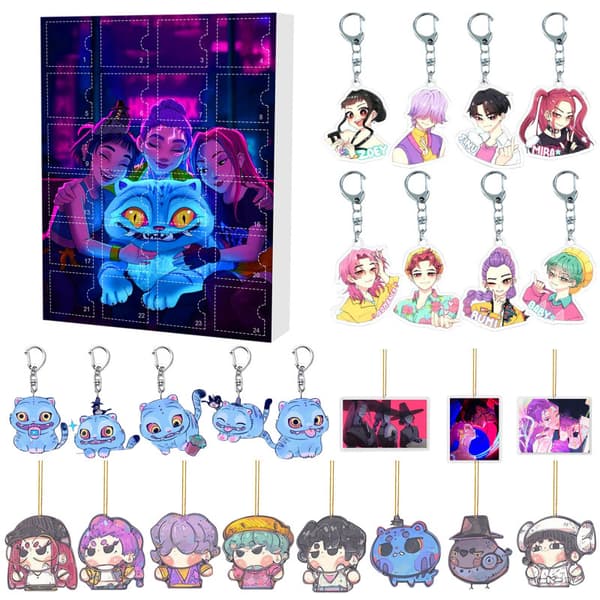 K-pop Demon Hunters Akryl Adventskalender Set - 24 dagars överraskningspresentförpackning för fans och barn E