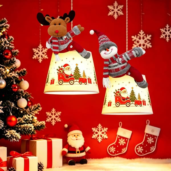 Julepynt til hjemmet - Vinduesgardiner, dekorative knapper og tegneseriefigurer Santa Claus See details