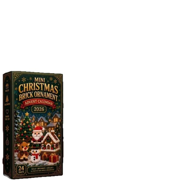 Mini julekalender 24 dagers mursteinspynt nedtelling gave til barn og voksne Christmas building blocks