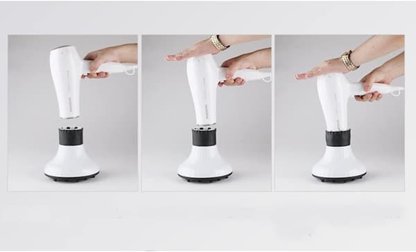 Universal Hårtørrer Diffuser og Mundstykke til 3,8 til 6 cm Hår Justerbart Professionelt Salonværktøj til Styling af Krøllet og Naturligt Bølget Hår Hvid