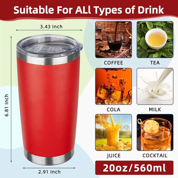 Premium Eristetty Termosmuki 600ml BPA-vapaa 304 Ruostumaton Teräs Punainen