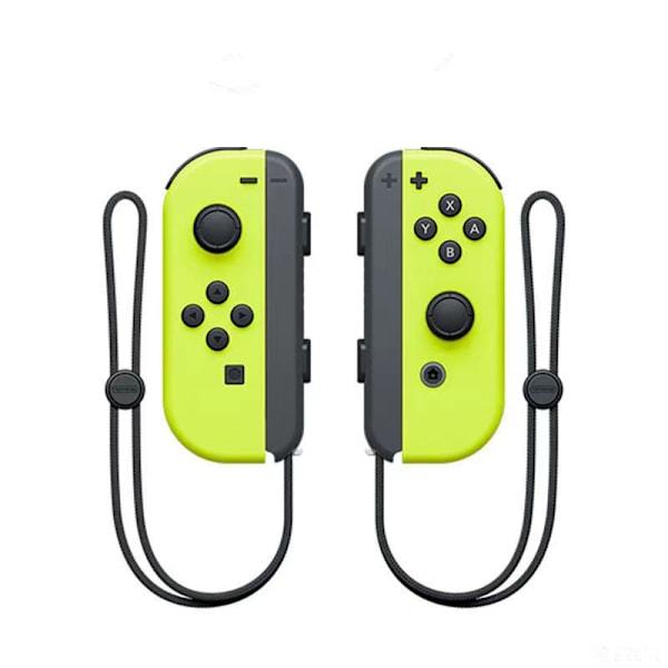NS-switch vänster och höger handtag joycon handtag switch bluetooth handtag med fjärrväckning och handrem(Electric yellow handle)