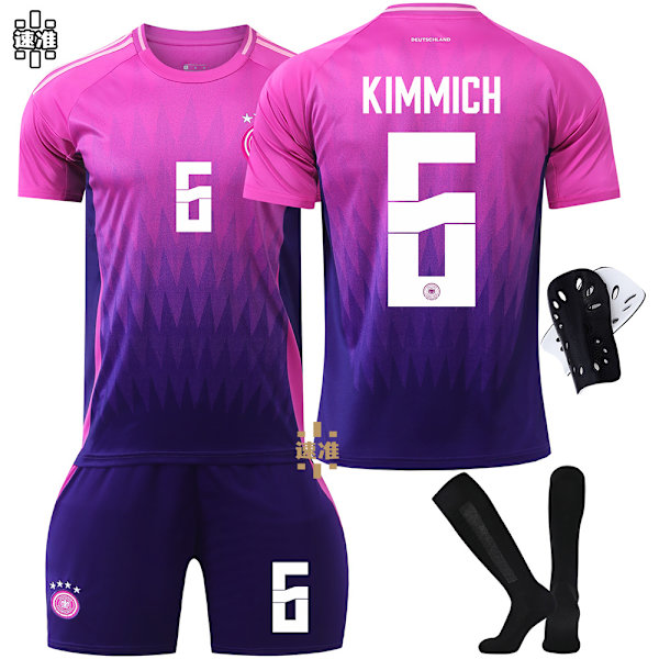 2024 Tyskland borta nr 13 Muller EM-tröja 7 Havertz 8 Kroos fotbollströja barn pojke overall No number socks(XXXL,No number socks)