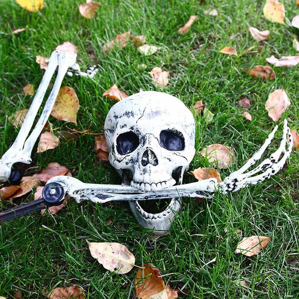 Halloween Dødninghode & Hånd Rekvisitter: Realistisk Plastskjelett for Utendørsdekor