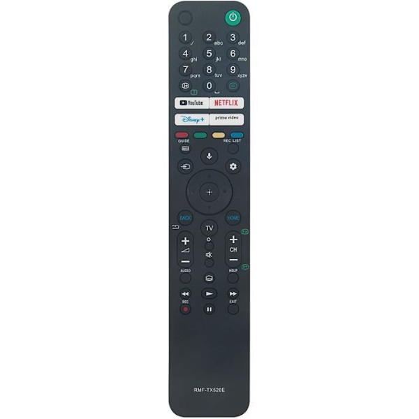 RMF-TX520E Erstatningsstemmefjernbetjening til Sony OLED 4K Ultra HD Smart TV KD-43X80J KD-43X81J KD-43X82J KD-50X80J KD-[1054]