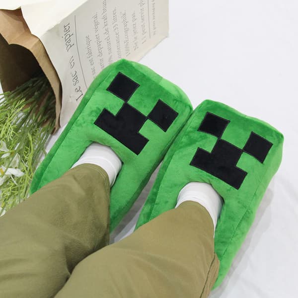 My World bomullstofflor Creeper tecknade tofflor för hemmet storlek 35-41