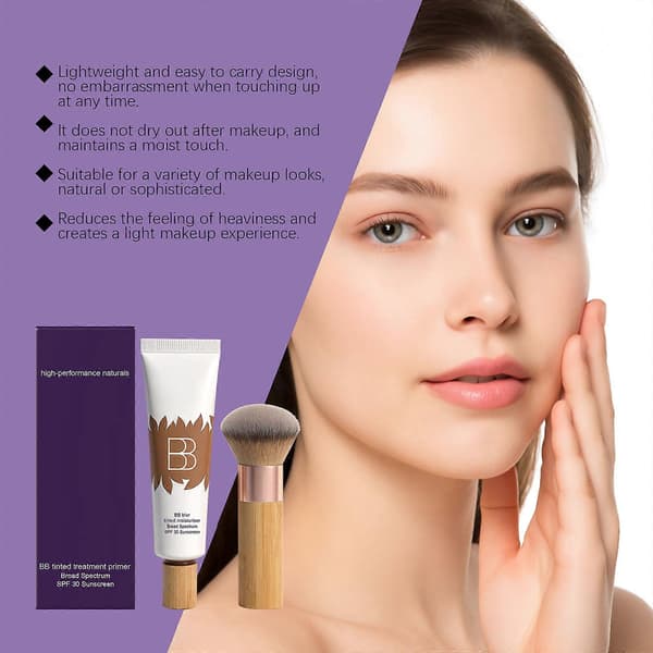 BB Cream-set Concealer Primer Mjukgörande Makeup-isoleringskräm Långvarig Concealer BB Cream med full täckning
