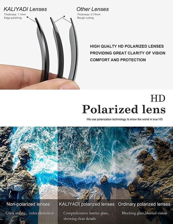 Polariserade solglasögon för män och kvinnor, halvramade bågar, körglasögon, UV-skydd