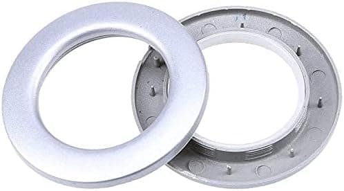 32-pack gardinöljetter, snabbmonterad plast, innerdiameter 40 mm (1-9/16\"), tysta gardinringar i nanoskala (silver)