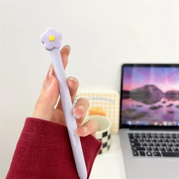 Silikonfodral för surfplatta touch-penna tecknad söt för Samsung Galaxy Tab S6 Lite S7 FE S8 Ultra S9 Plus