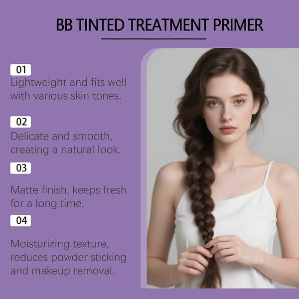 BB Cream-set Concealer Primer Mjukgörande Makeup-isoleringskräm Långvarig Concealer BB Cream med full täckning