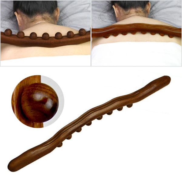 53CM Trä Guasha Skrapverktyg Massage Stick Massager för axel midja rygg
