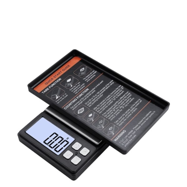 INF Digitalvåg, Juvelerarvåg, Precisionsvåg, Guldvåg 500g/0,1g Sort