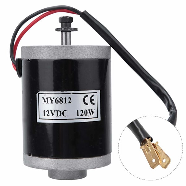 Pysyvä magneettinen DC-moottori sähköpyörälle, MY6812 12V 120W harjamoottori hihnapyörällä[ZHE]