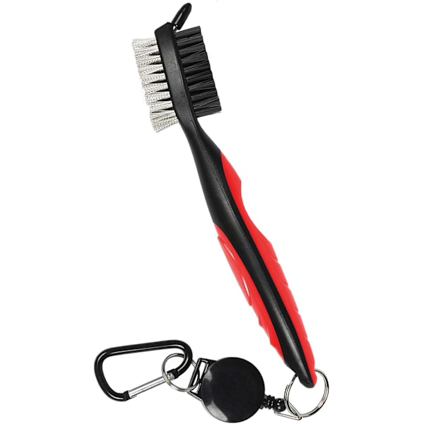 Red Golf Club Brush och Club Groove Cleaner, Nylon & Steel Brush