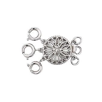 Magnetic Necklace Connector Layered Necklace Clasp for Stackable Chains Bracelet (Silver 3)