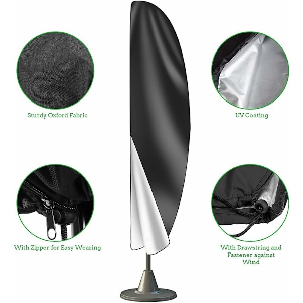 Parasollikangas 280 x 30/81/46 cm cantilever-parasolille