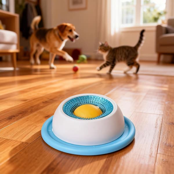 Interaktiv hund- och kattleksak & Slow Feeder-boll Blue (Dog)