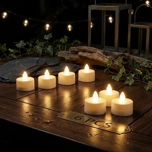Flamlösa LED-värmeljus med fjärrkontroll och timer för heminredning och bröllop 6-pack Remote