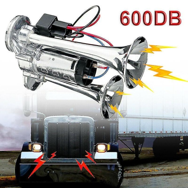 Hhcx-600db 12v dobbelte trompeter Super højt bilhorn Lastbil Båd Tog Højttaler