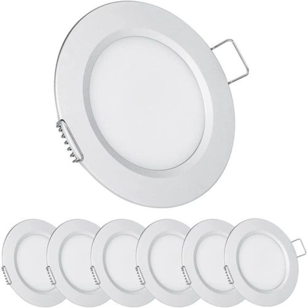 12 V LED-kiekkovalo, sisäänrakennettu kattovalo asuntovaunuun/veneeseen, 12 V alasvalo alle