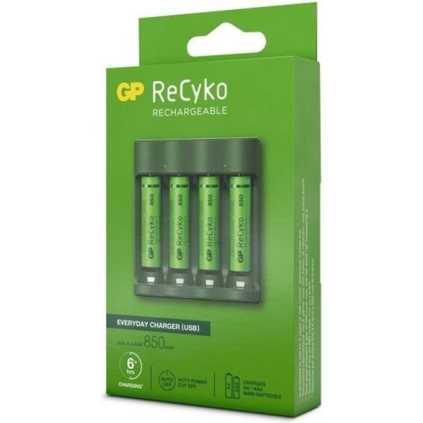 GP ReCyko batteriladdare inkl. AAA-batterier 400