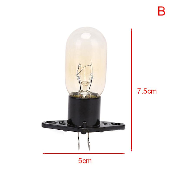Mikrovågsugnslampa Glödlampa Sockeldesign 230v 20w Ersättning Med LamphållareC[C] B