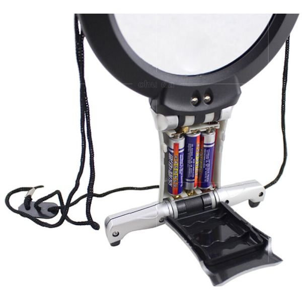 Kaula- ja pöytämagnifioija 6x suurennuslasi, handsfree-varsilamppu LED-lasilla...