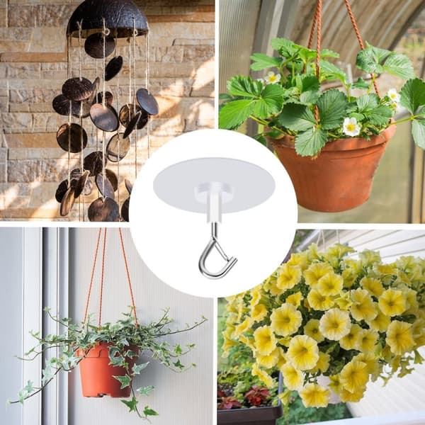 6-pak selvklæbende loftkroge til planter, vindspil og fuglefoderbræt [ZHE]