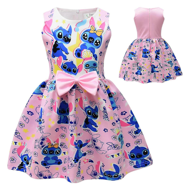 Lilo ja Stitch vaaleanpunainen mekko tytöille [ZHE] pink 130cm