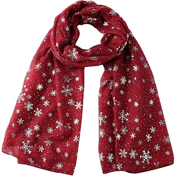 Cozy Christmas Wine Red Scarf - Festive Holiday Style for Women | Soft & Warm Winter Accessory,70*180cm