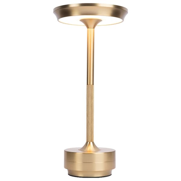 Trådløs skrivebordslampe med dimbar USB-lading gold