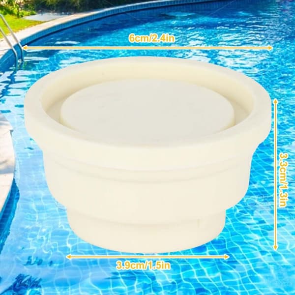 2 stk. gummibufferpuder til pool, sikkerhedsgummigreb til stige, 6x3,9x3,3 cm