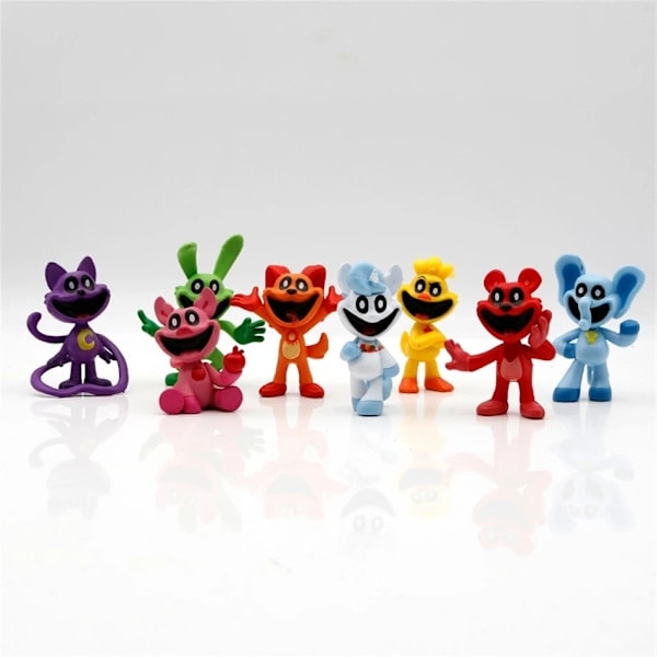 8 st Smiling Critters spelfigurer modell PVC Catnap Catnat Anime figurin modell födelsedagspresenter leksaker - Perfekt 8PCS 8PCS