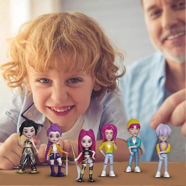 6-delat K-POP Demon Hunters Actionfigurset - Koreanska Idol Samlarobjekt[ZHE] B