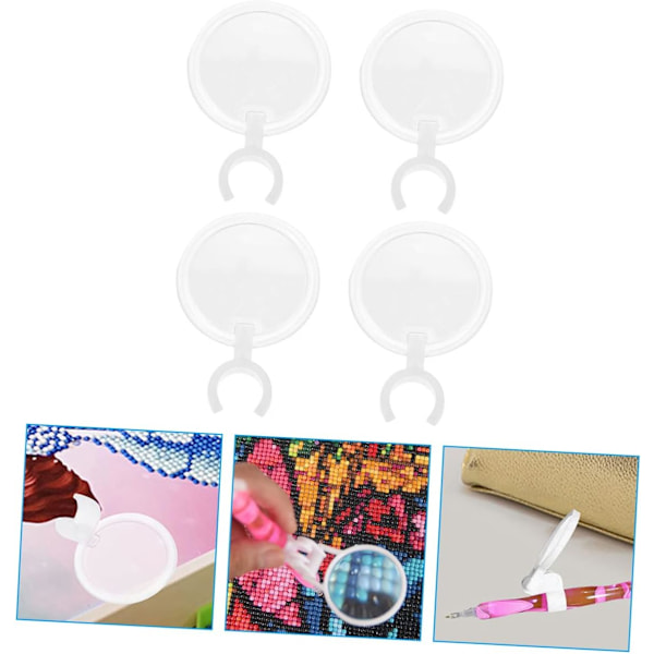 4 Förstoringsglas Pennhållare Bulk Strass Pennor Diamant Broderi Pennset [ZHE]