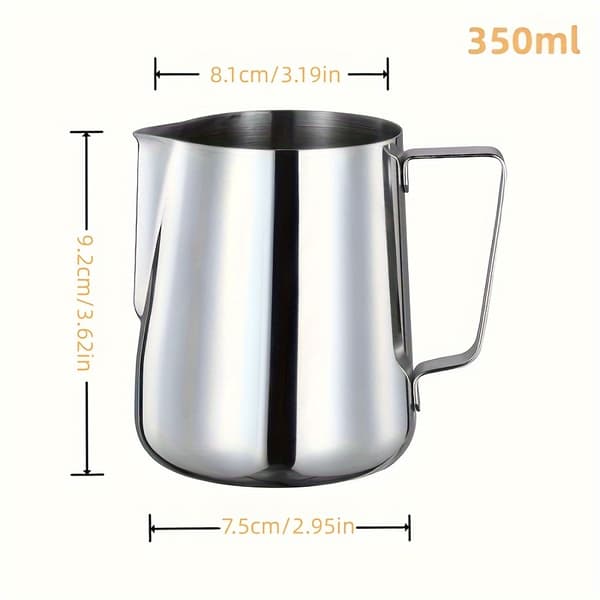 Latte Art-mug i rustfritt stål for melkeskumming og kaffedekorering 900ml
