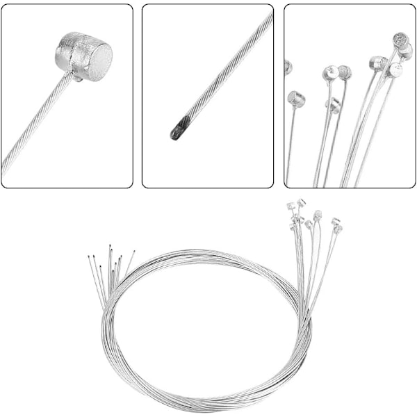 Cykelbremsekabel, 20-pak stærk cykelbremsekabel sæt til cykelreparation udskiftning