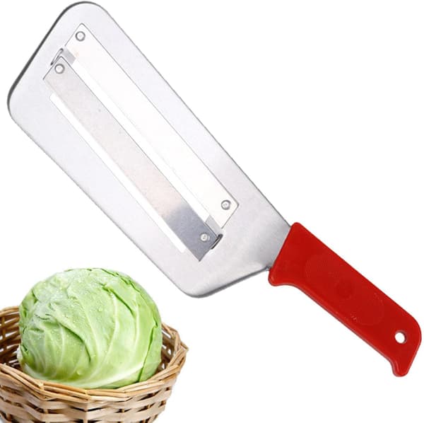 Dobbeltbladet Coleslaw-strimler i rustfrit stål Mandolin til surkål[ZHE]