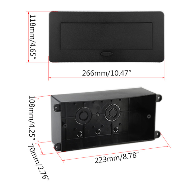 Kokoontaitettava pöytäpistorasia 2 EU-pistorasialla ja USB-latauksella, musta [ZHE] Black