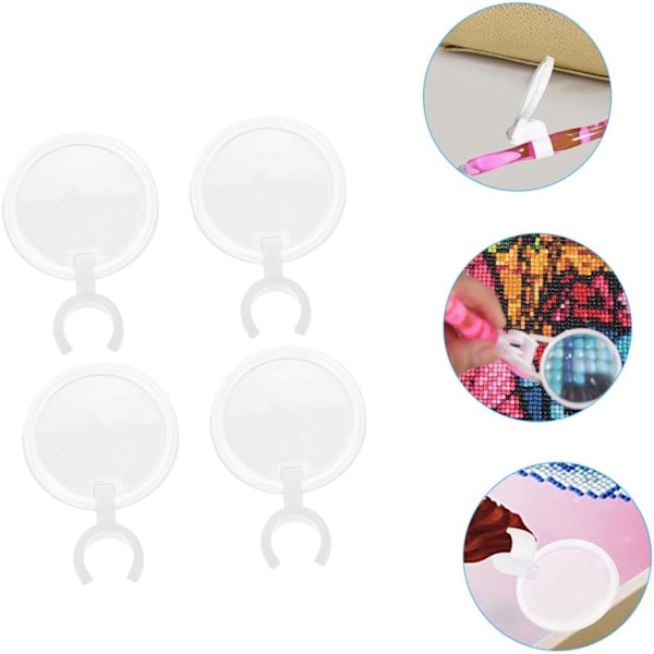 4 Förstoringsglas Pennhållare Bulk Strass Pennor Diamant Broderi Pennset [ZHE]