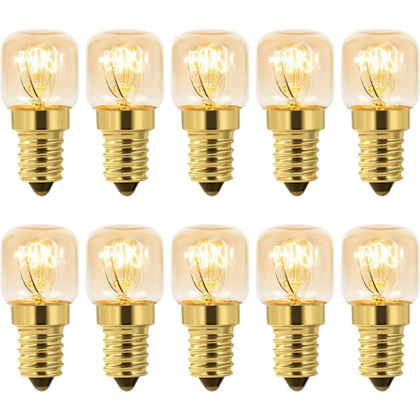 10-pack 15W E14 ugnslampor varmvit saltlampa