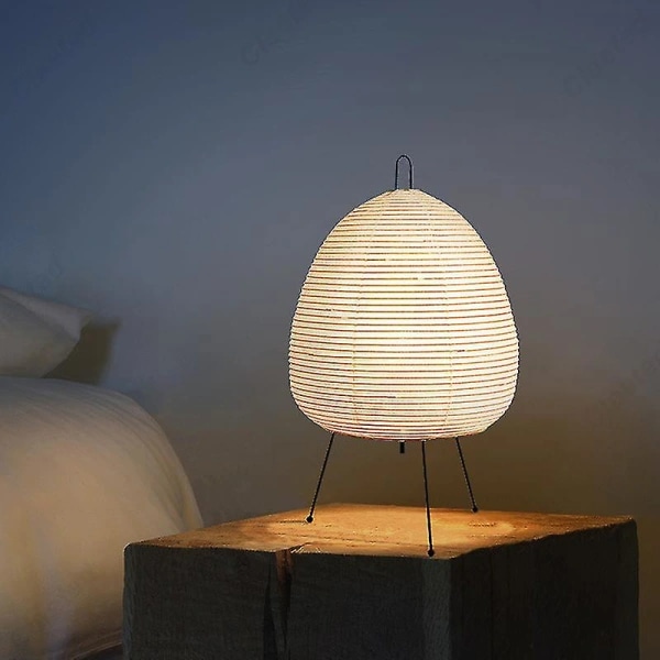 Japansk design Akari Noguchi bordslampa: Rispapper stående lampa för sovrum, arbetsrum, vardagsrum, bar - Heminredningsarmatur Yw1 [DB] A