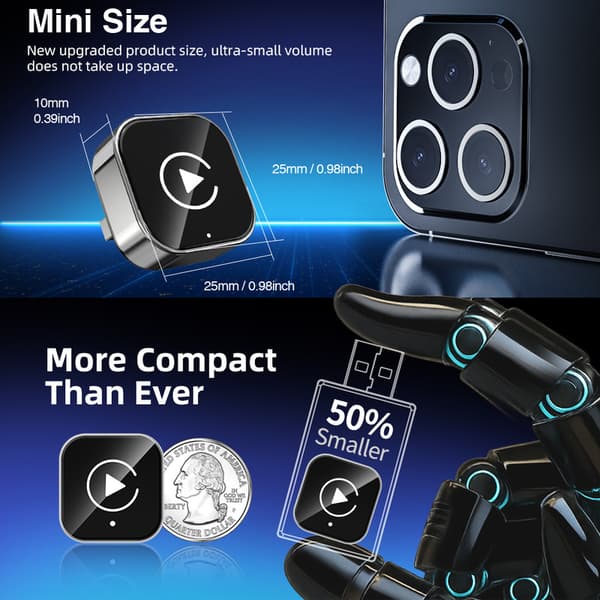 Trådløs CarPlay- og Android Auto-adapter USB-dongle Plug and Play [ZHE]
